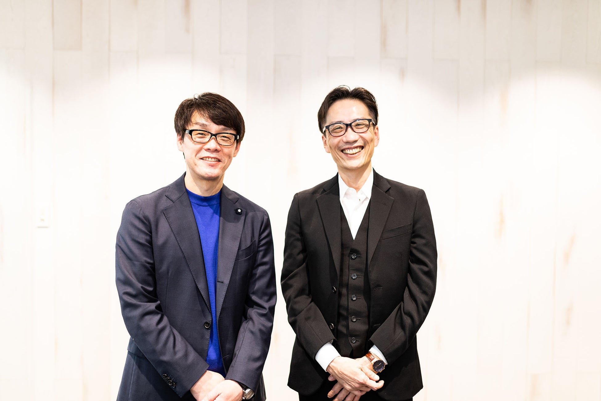 (写真左より)USEN 田村 公正代表取締役社長、むすびえ 湯浅 誠理事長