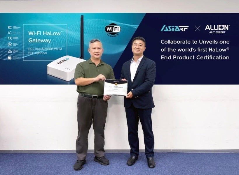 図：AsiaRF Co., Ltd.のCEOであるPaul Lai（写真左）とAllion Labs, Inc.のバイスプレジデントであるFred Hsieh氏（写真右）