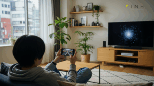 グーグルが月額2900円のAIプラン契約者へYouTube Premium Liteを無料提供。日本の日常を感じるリラックスした空間で動画を楽しむシーンを表現しています。